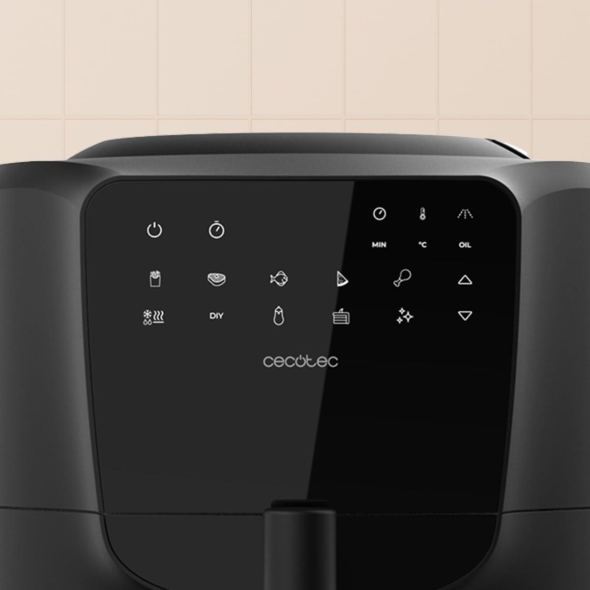 imageCecotec Friteuse Air sans Huile de 55L Cecofry Rain Air Fryer 1550W Pulvrisateur dHuile Intgr Pulvrisation Automatique et Manuelle Panneau de Commande Tactile Thermostat AutonettoyageNoir
