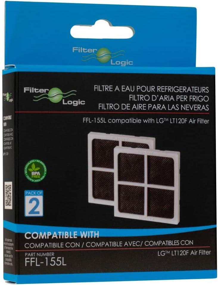 imageFilterLogic FFL155L Filtre air rfrigrateur compatible avec LG Pure N Fresh ADQ73214404 ADQ73214405 ADQ73214408 ADQ73214408 LT120F Traitement de Pur Air frigo amricain 4 unit4 Unit Lot de 1