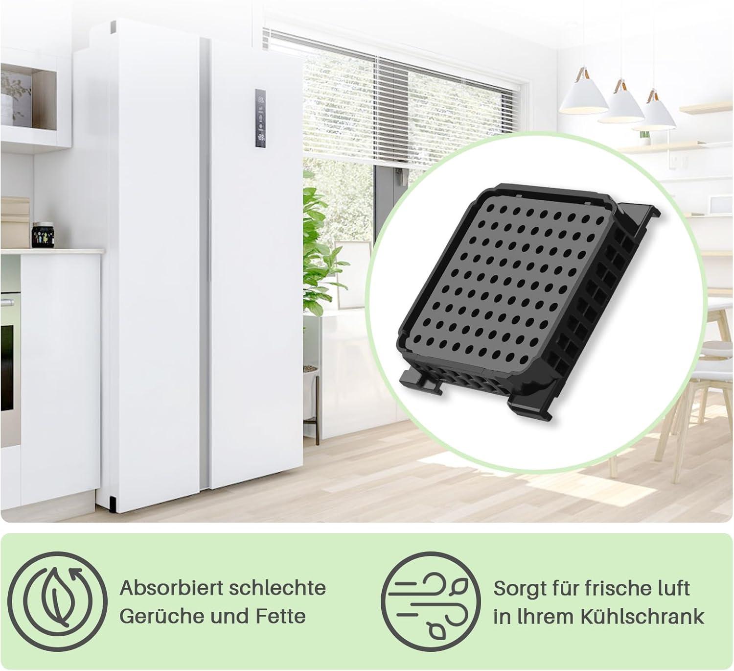 imageFiltre charbon actif pour rfrigrateur Liebherr 9096989 9882460 988246000 filtre air frais pour 744002100 avec charbon actif pour rfrigrateurs noir lot de 2Noir Lot de 2