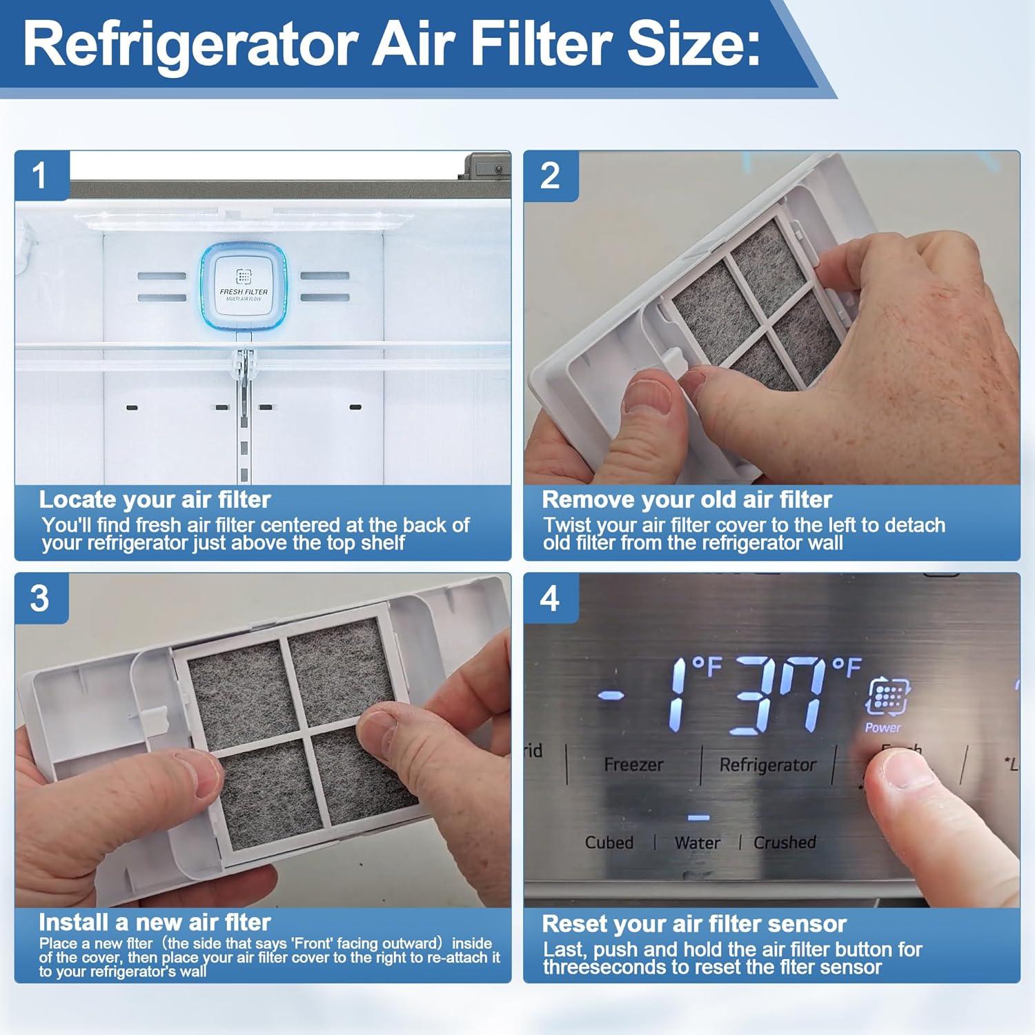 imageLT120F Lot de 6 filtres air de rechange pour rfrigrateur LG LT120F Kenmore Elite filtre air de rechange pour rfrigrateur ADQ73214402 ADQ73214403 ADQ73214404