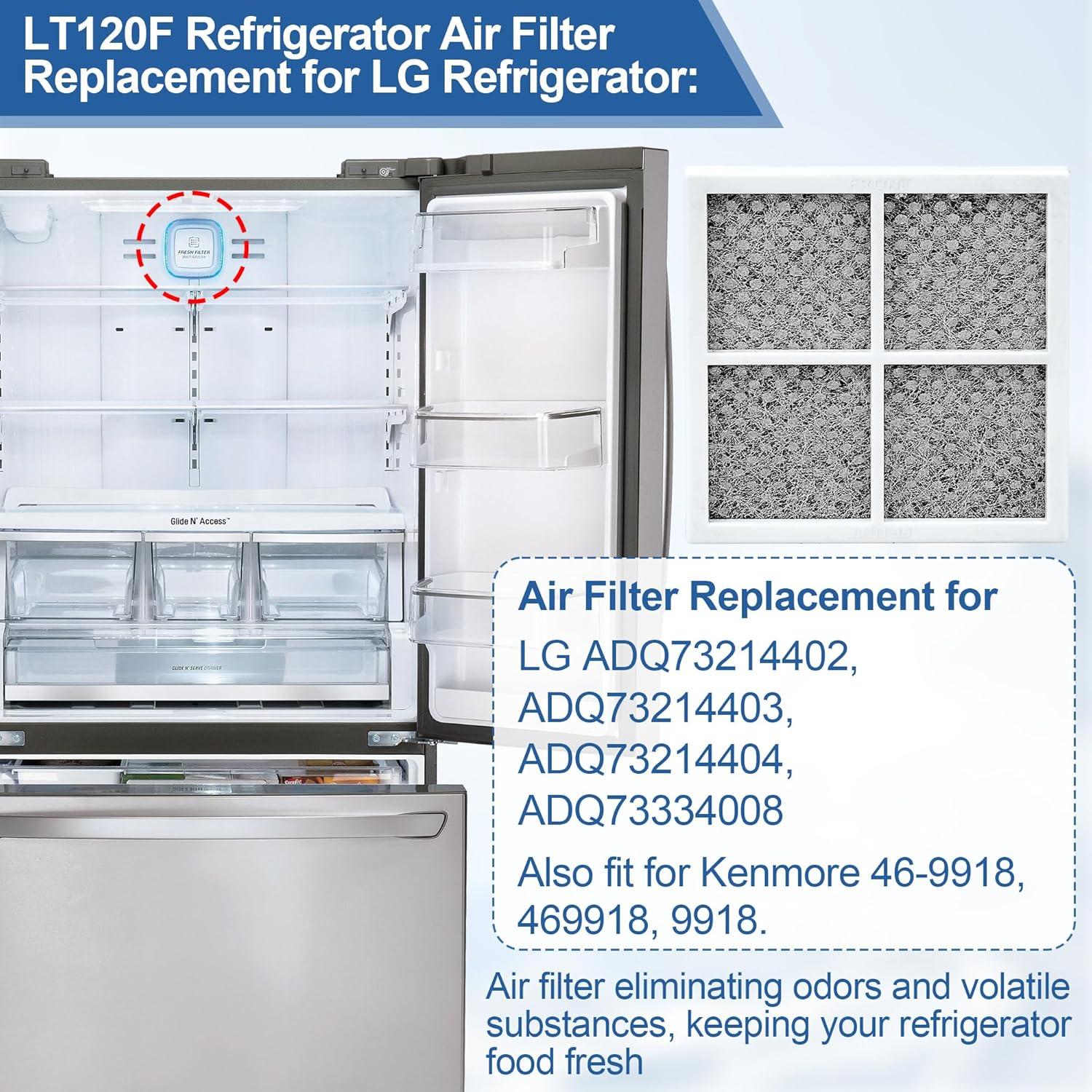 imageLT120F Lot de 6 filtres air de rechange pour rfrigrateur LG LT120F Kenmore Elite filtre air de rechange pour rfrigrateur ADQ73214402 ADQ73214403 ADQ73214404