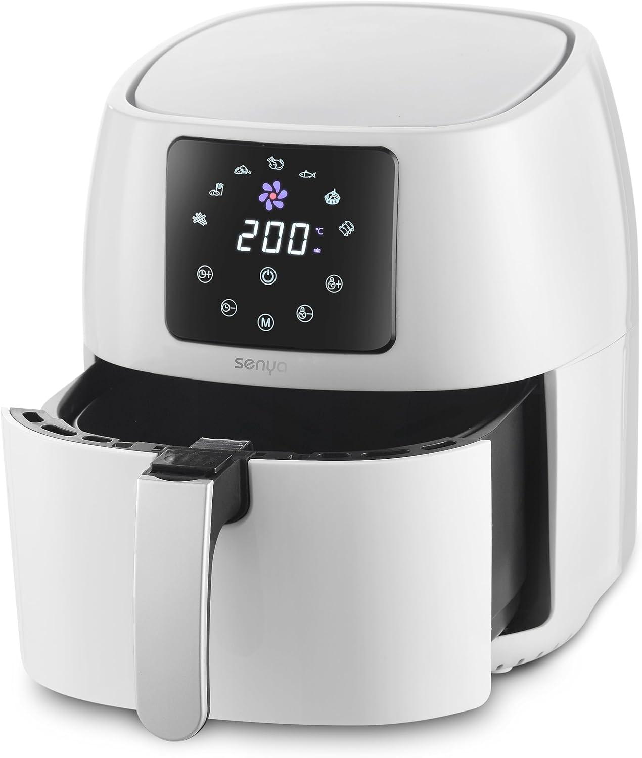 imageSENYA Friteuse sans huile air chaud multifonction 45L Air Fryer Couleur Blanche My Air Cook 7 programmes automatiques 1400W SYCKAF002WBlanc