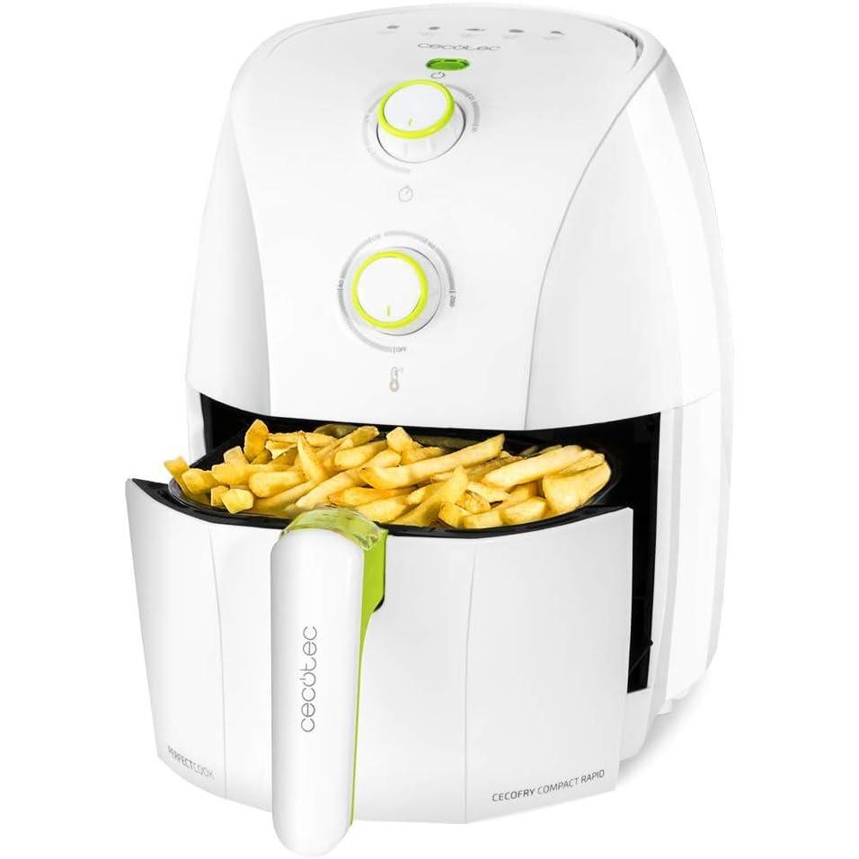 imageCecotec Friteuse Air Chaud Compacte Air Fryer de 15L Cecofry 900 White 900W Technologie PerfectCook Fonction Four Capacit de 400g sans Huile Temprature Rglable et MinuterieBlanc