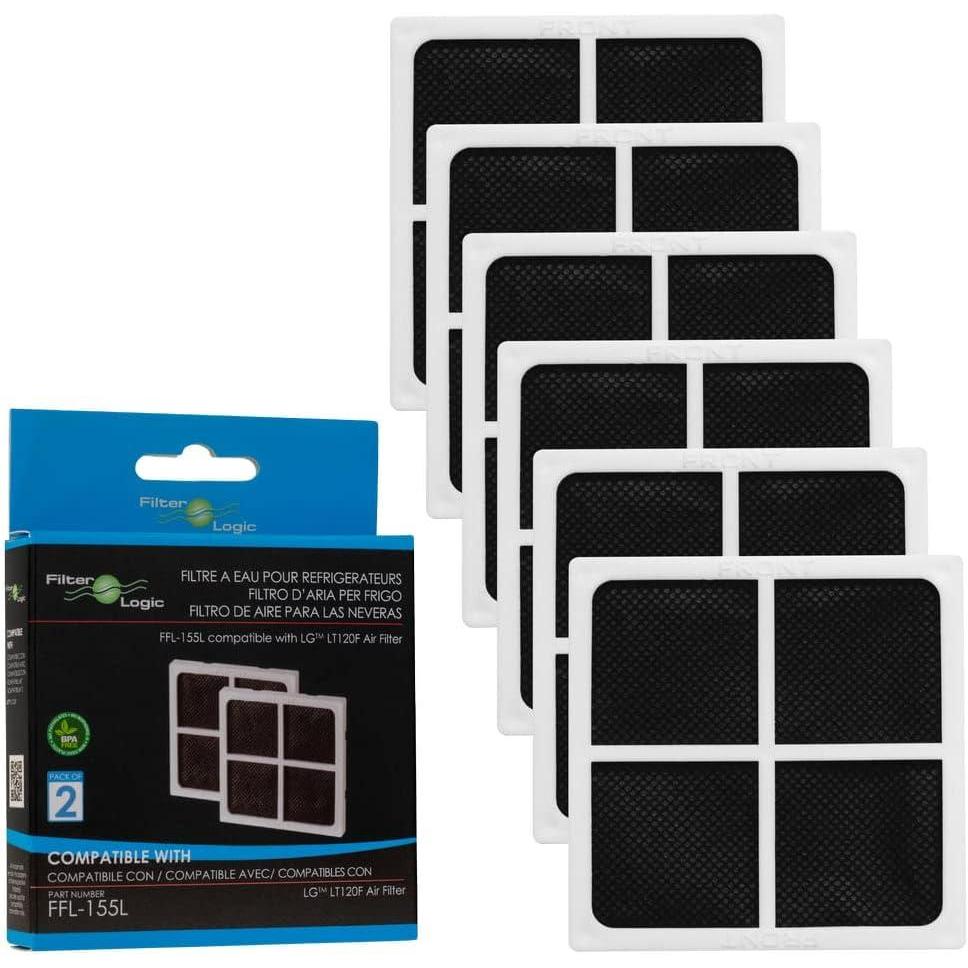 imageFilterLogic FFL155L Filtre air rfrigrateur compatible avec LG Pure N Fresh ADQ73214404 ADQ73214405 ADQ73214408 ADQ73214408 LT120F Traitement de Pur Air frigo amricain 4 unit6 Unit Lot de 1