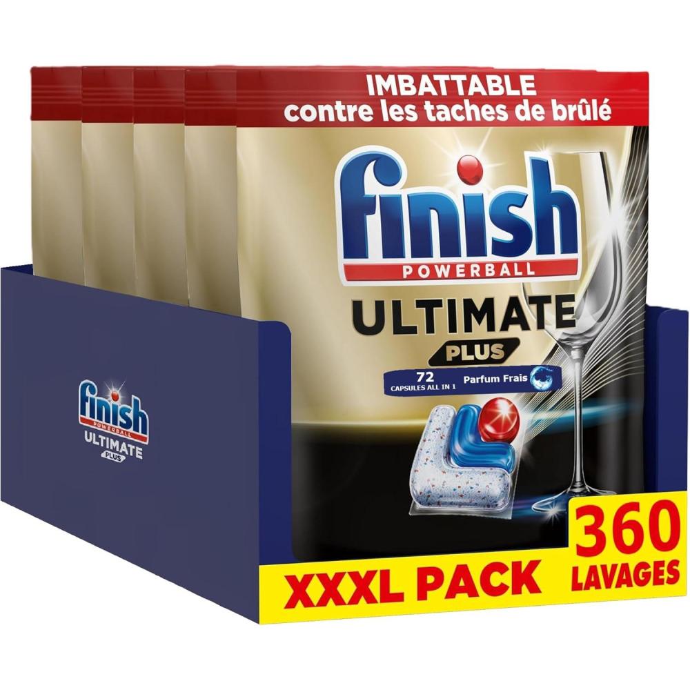 imageFinish Ultimate Plus Infinity Shine Pastilles LaveVaisselle Propret Intense ampamp Brillance tincelante 146 Capsules360 capsules Lot de 5