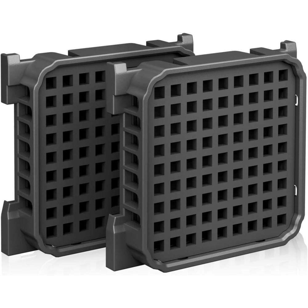 imageFresh Air Lot de 2 filtres charbon actif pour Liebherr rfrigrateur 9096989 988246000 988246001 9882429 9882460 remplace le charbon actif 744002100 carr