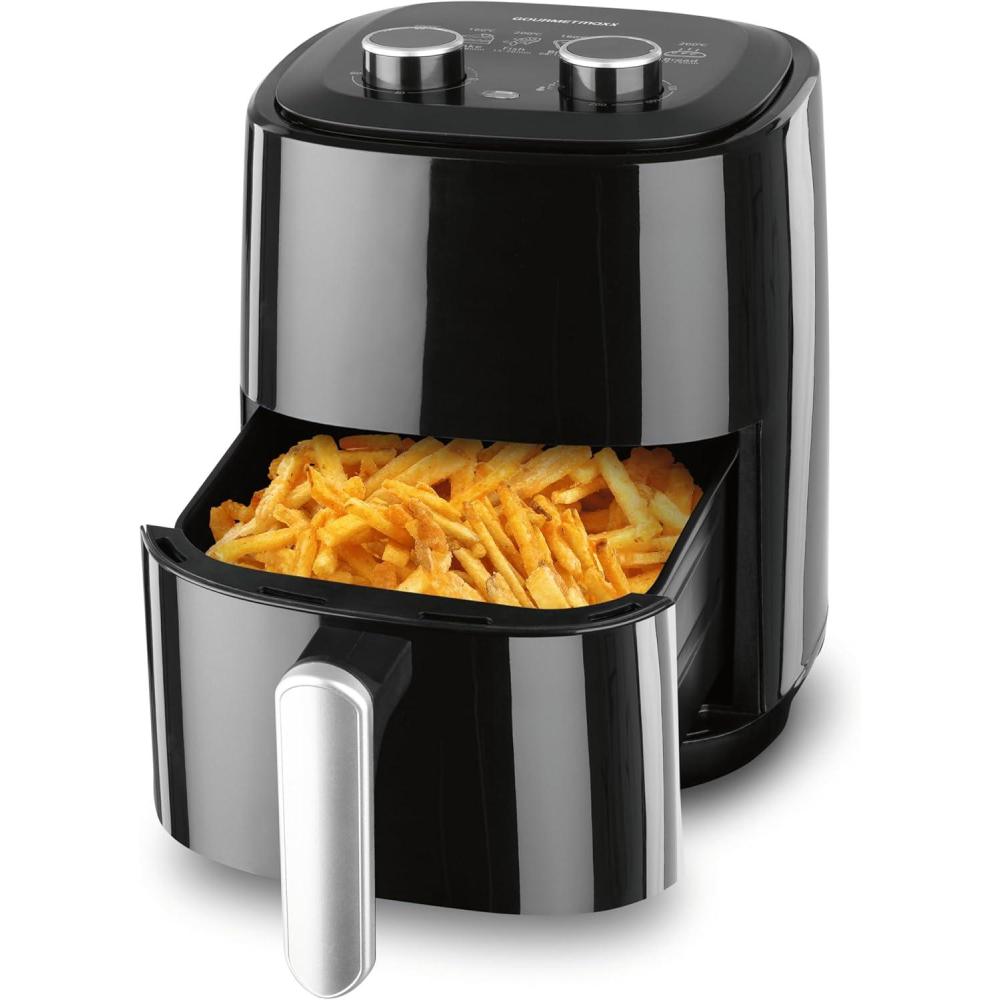 imageGOURMETmaxx Friteuse air chaud 31 l Airfryer avec minuterie de 60 minutes et 6 fonctions dconglation et chauffage inclus friture conome en nergie et sans odeur presque sans huile 1350 W