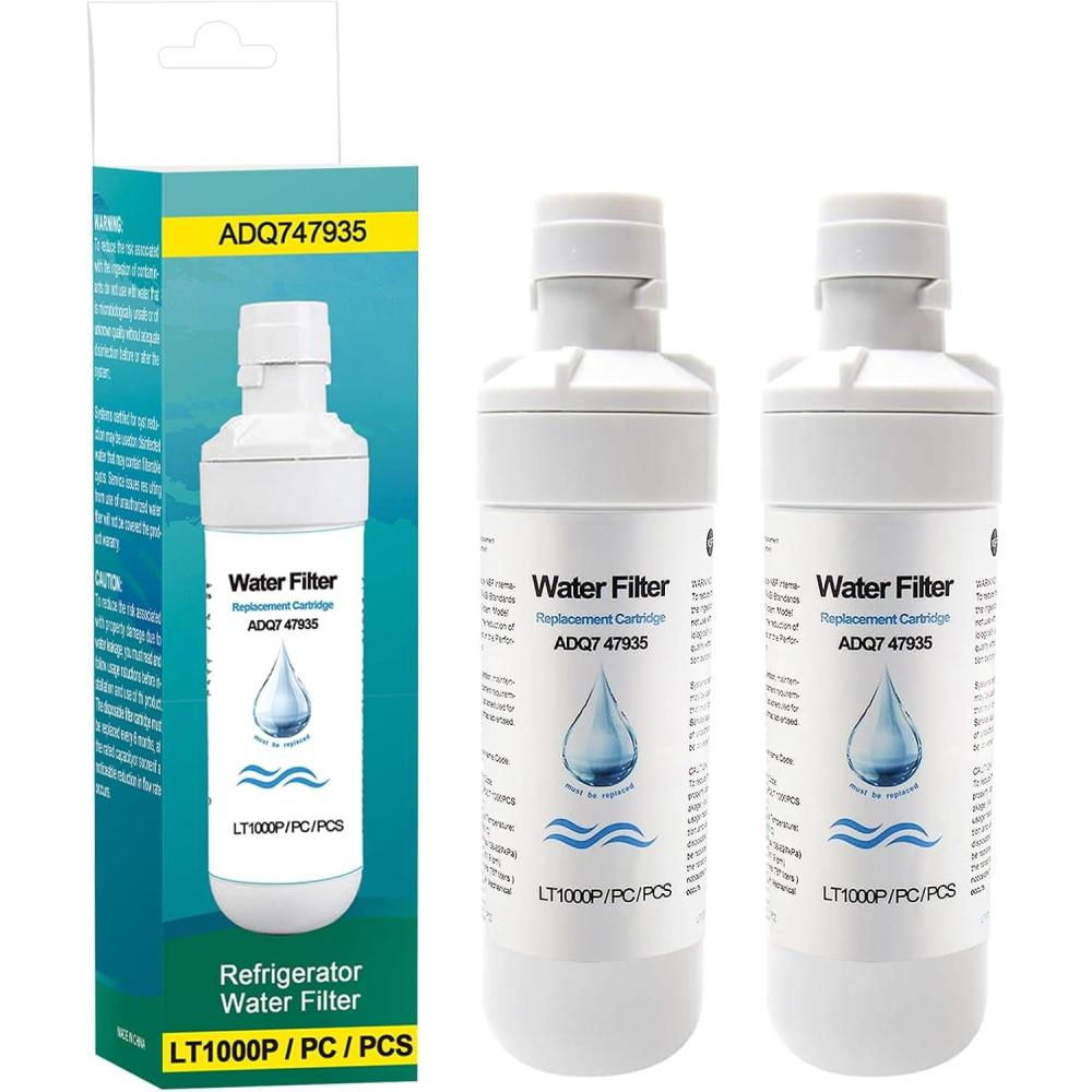 imageLot de 2 Filtre eau LT1000PC pour rfrigrateurADQ73334008 Filtre air frais compatible avec LT1000P LT1000PPCPCS Kenmore 469980 MDJ64844601 ADQ747935 ADQ74793504