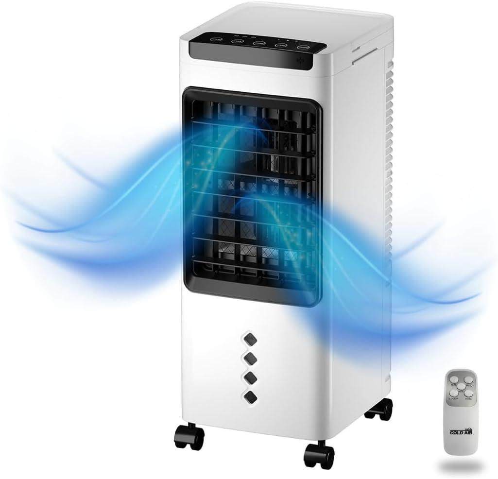 imageVENTEO Refroidisseur dair portable 3 en 1 Refroidisseur humidifie et purifie climatiseur vaporatif basse consommation 60 W humidificateur portable minuteur tlcommande 3 vitesses