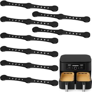 8pcs Silicone Aimant Air Fryer-12cm, Fixation Anti-Volant pour Papier Cuisson, Facile à Utiliser, Accessoires Compatibles avec Friteuses à Air à Panier Simple et Double