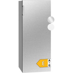 Bomann Réfrigérateur 242L inox VS7316-1-inox, Capacité nette : 242 litres, Éclairage intérieur à DEL, Contrôle de la température en continu, 5 clayettes en verre(Acier Inoxydable)