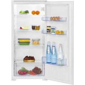 Bomann, Réfrigérateur Encastrable 199L Blanc VSE7811 avec Éclairage LED, Contrôle Électronique, Super Refroidissement, Alarme Sonore, 4 Étagères en Verre, Bac à Légumes, Dimensions 122x54x54 cm