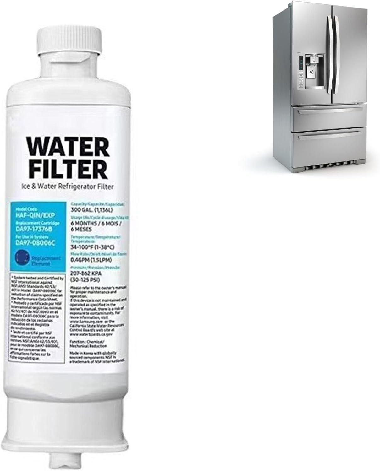 image:imageFiltres Authentiques pour LEau et la Glace du Rfrigrateur Filtre Eau du Rfrigrateur Filtration de Blocs de Carbone DA97 17376B Proof de Fuite Fridge Fridge Water Filtre