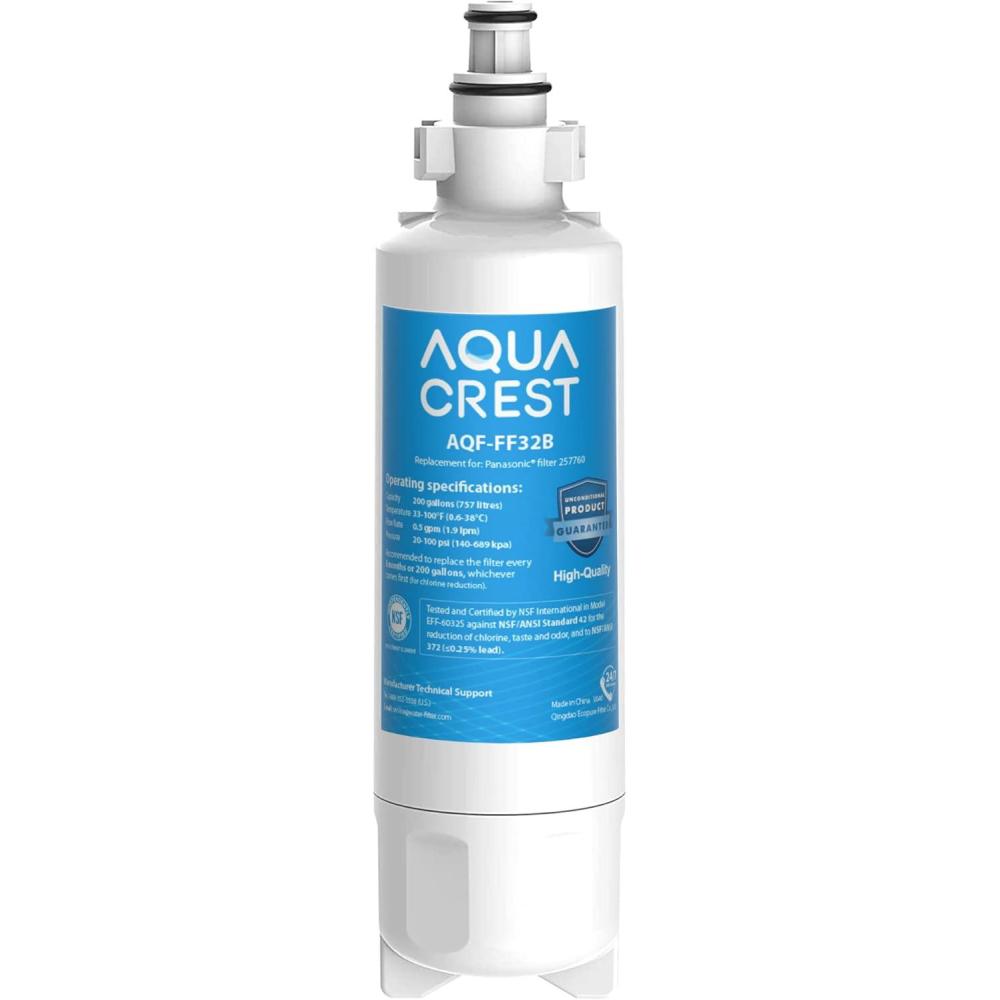 image:imageAQUACREST 257760 Filtre Eau pour Rfrigrateur Compatible avec Panasonic CNRAH257760 125950 NRB53V1 NRB54X1WBE EcoAqua EFF6032B AHPCN 1
