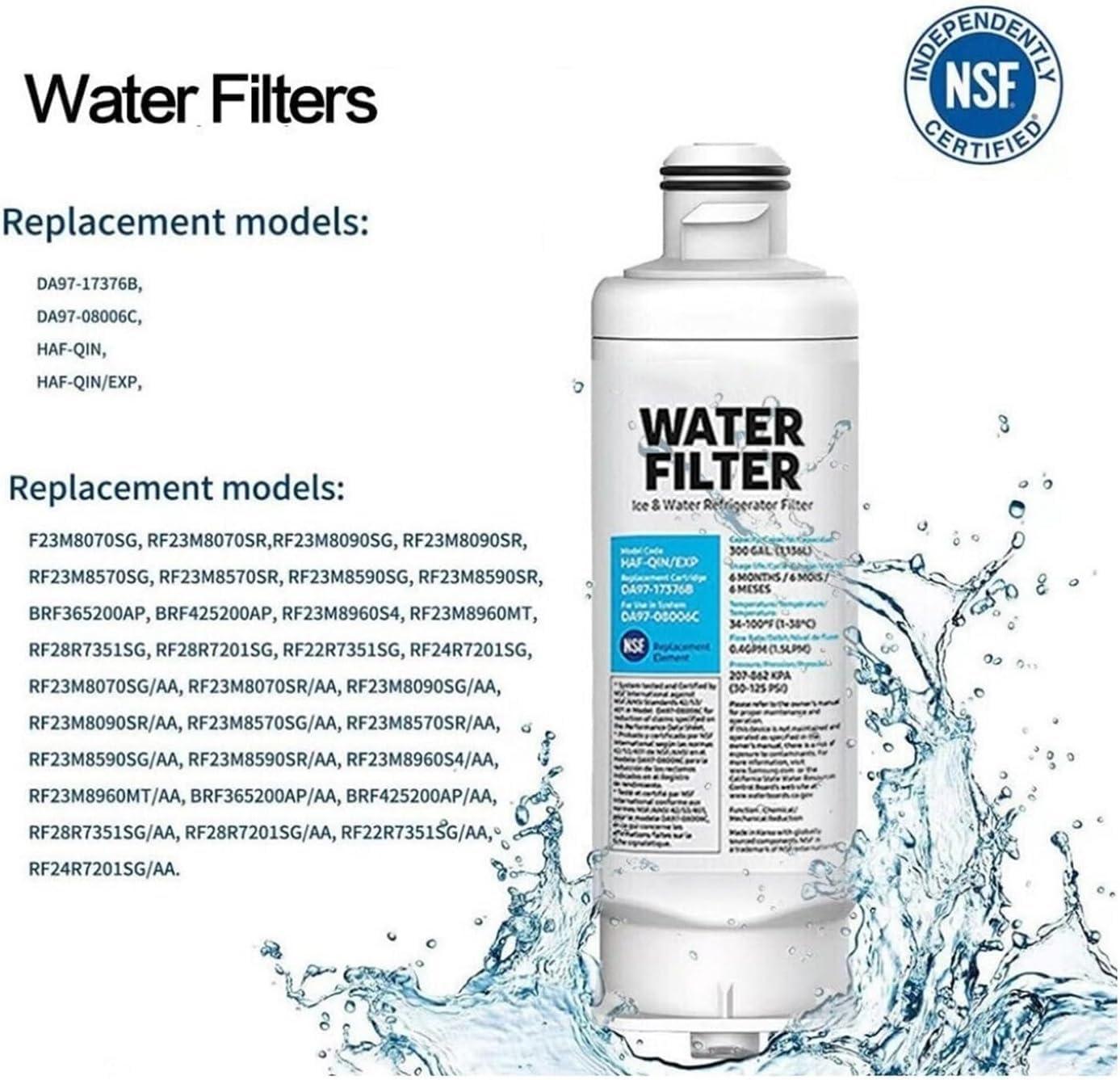 image:imageDa9717376b Filtre Eau Pour Rfrigrateur Compatible Avec HafQinExp HafQin Da9708006c Rf28r7351sg Filtre Eau De Rechange Pour Rfrigrateur Pour La Maison