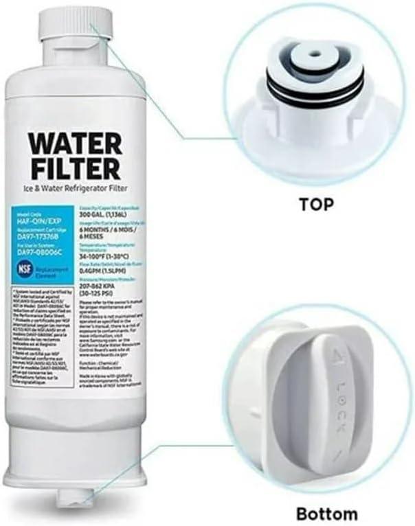 image:imageDa9717376b Filtre Eau Pour Rfrigrateur Compatible Avec HafQinExp HafQin Da9708006c Rf28r7351sg Filtre Eau De Rechange Pour Rfrigrateur Pour La Maison