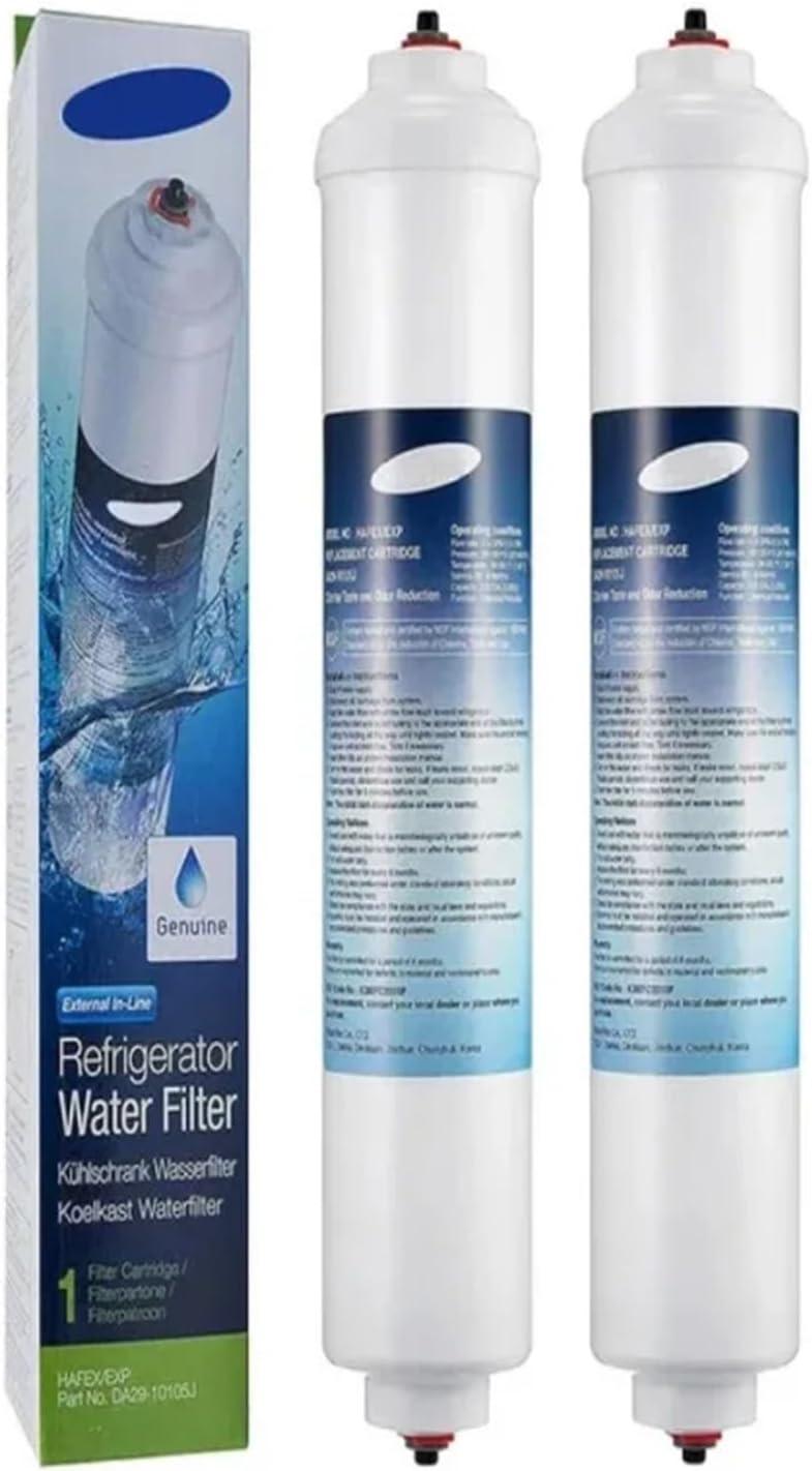 image:imageFiltre Eau For Rfrigrateur YHNNH Compatible Avec Samsung DA2910105J WSF100 AquaPure Plus Compatible Avec LG 5231JA2010B GE GXRTQR 2pcs