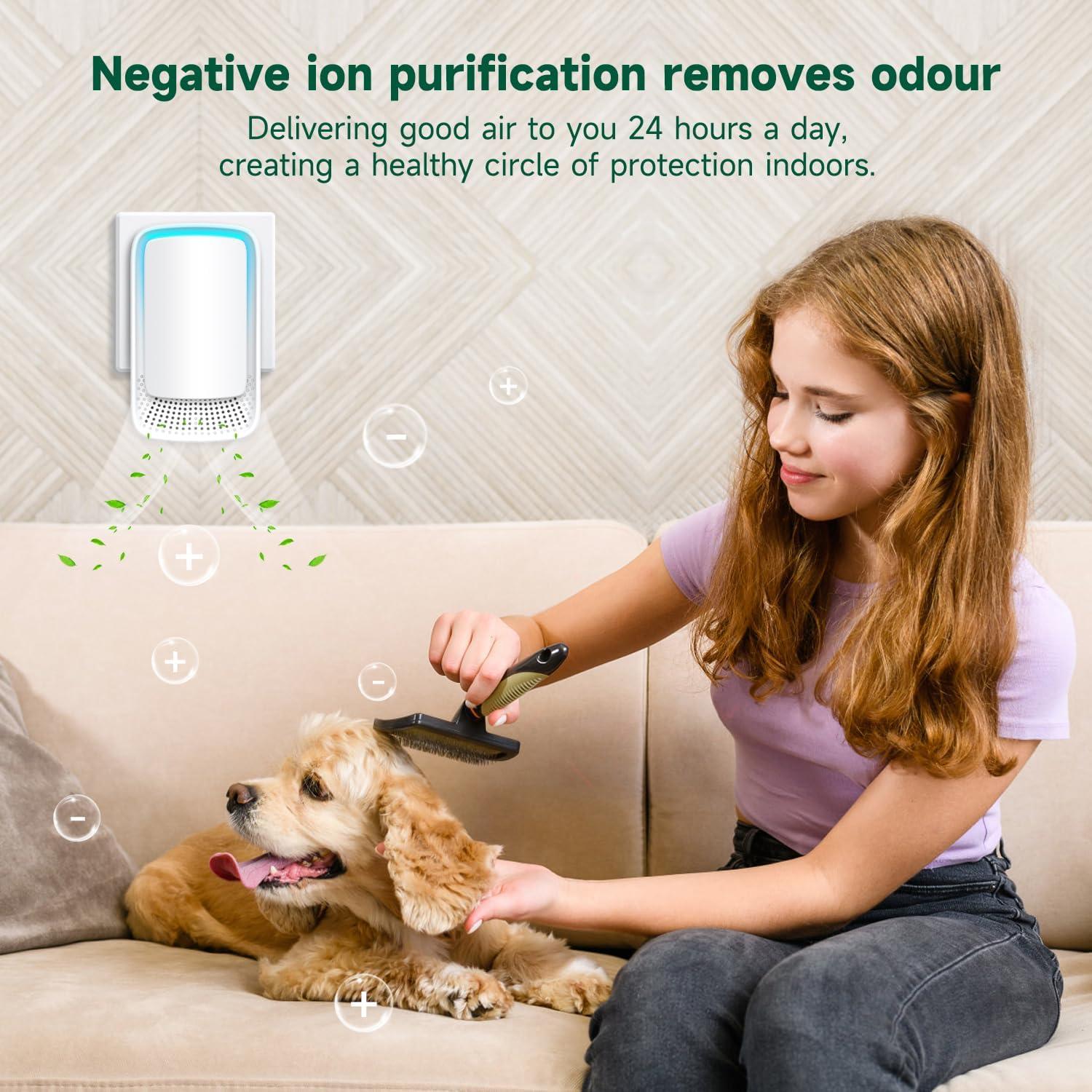 image:imageIonisateur Purificateur dair pour personnes allergiques lot de 3 purificateurs dair ions ngatifs brancher pour appartements salles fumeurs toilettes pour animaux domestiques bureaux
