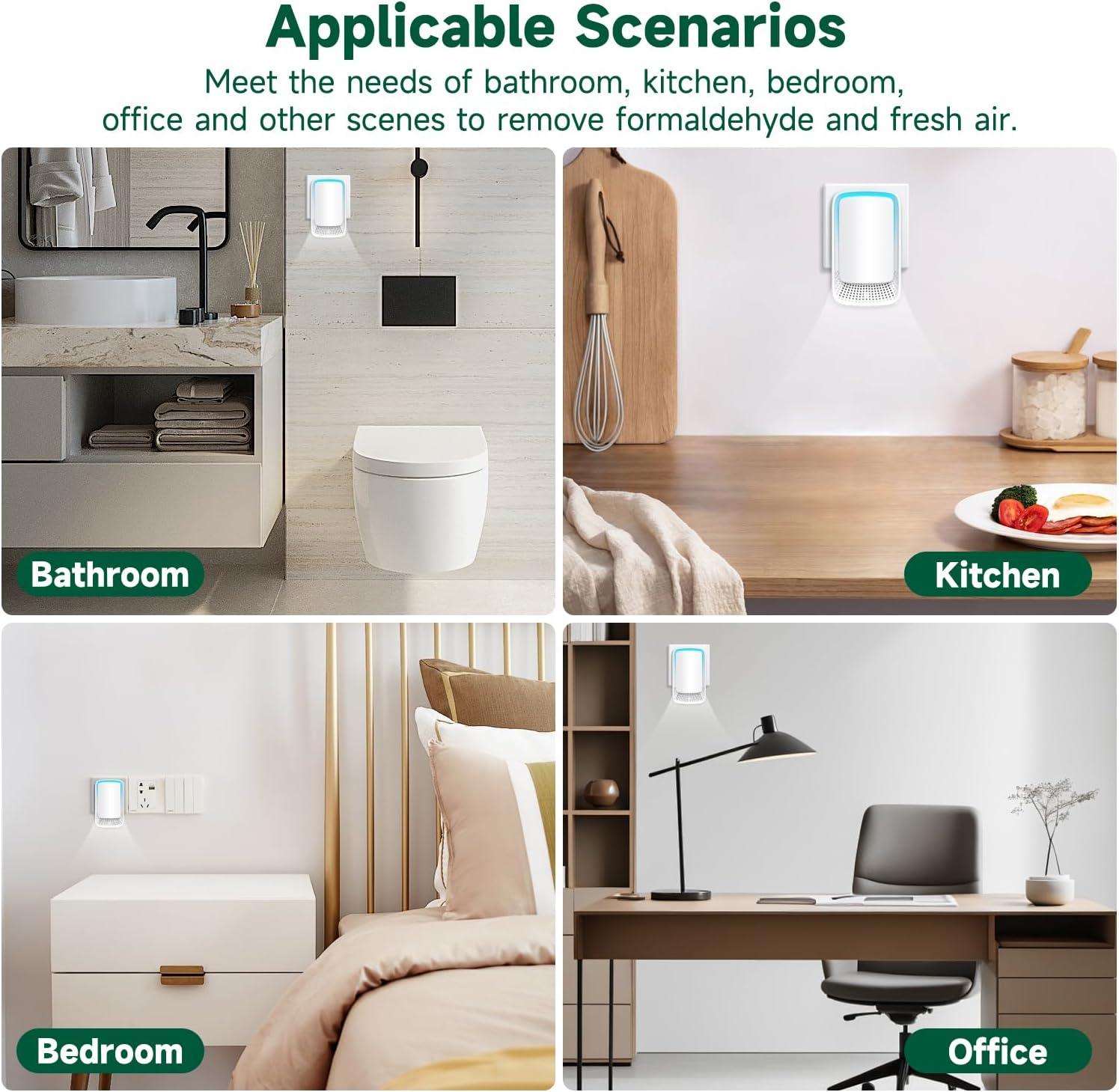 image:imageIonisateur Purificateur dair pour personnes allergiques lot de 3 purificateurs dair ions ngatifs brancher pour appartements salles fumeurs toilettes pour animaux domestiques bureaux
