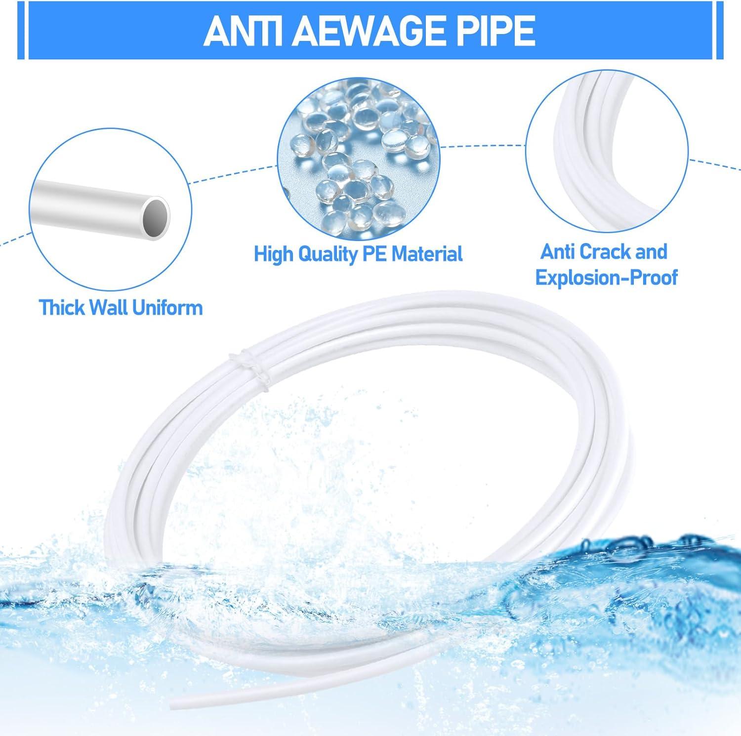 image:imageKit de Frigo Universel 10M Matriau POM Alimentation en Eau Connecteur de Tuyau de Rfrigrateur 14quot Kit de Filtre pour Rfrigrateur