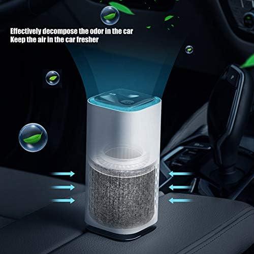 image:imageMini purificateur dair purificateur dair de fume pour la maison Ioniseur portable avec filtre HEPA Port USB 5V Assainisseur de charbon actif Fume pour voiture bureau table