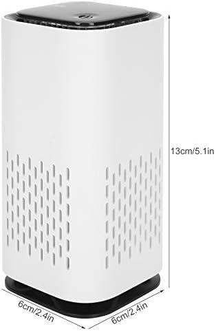 image:imageMini purificateur dair purificateur dair de fume pour la maison Ioniseur portable avec filtre HEPA Port USB 5V Assainisseur de charbon actif Fume pour voiture bureau table