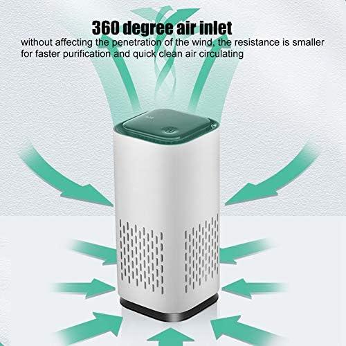 image:imageMini purificateur dair purificateur dair de fume pour la maison Ioniseur portable avec filtre HEPA Port USB 5V Assainisseur de charbon actif Fume pour voiture bureau table