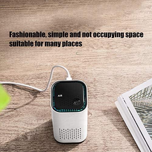 image:imageMini purificateur dair purificateur dair de fume pour la maison Ioniseur portable avec filtre HEPA Port USB 5V Assainisseur de charbon actif Fume pour voiture bureau table