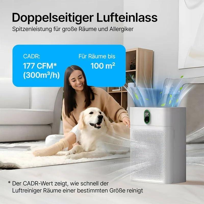 image:imageOryzom Purificateur dair intelligent V1 Pro Filtration HEPA puissante avec capteur PM25 application et commande vocale pour un air intrieur purBlancBlanc
