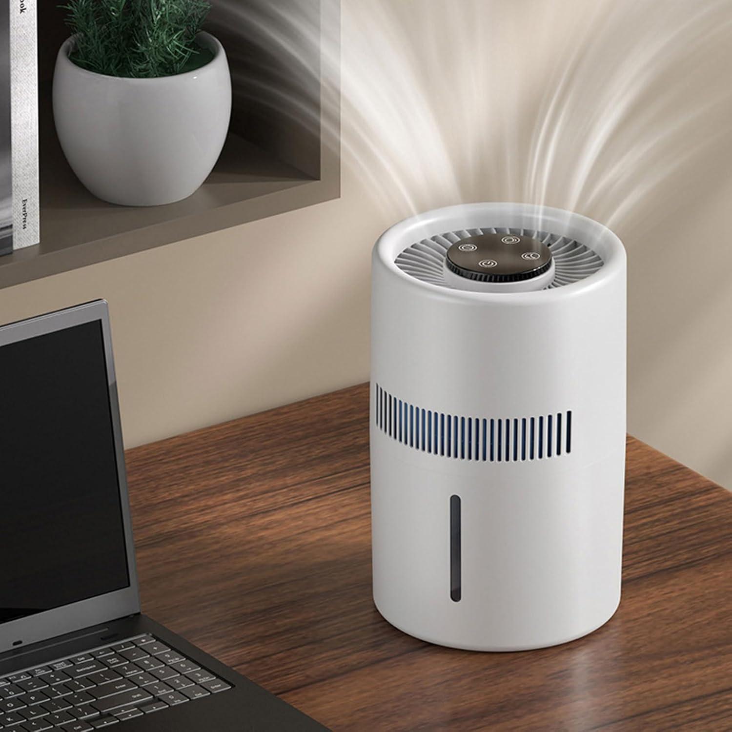 image:imagePurificateur Dair et Humidificateur 2 en 1 Fonctionnement Silencieux Rservoir Deau de 4 L Purificateur Dair de Bureau Double Fonction adapt aux Chambres Coucher