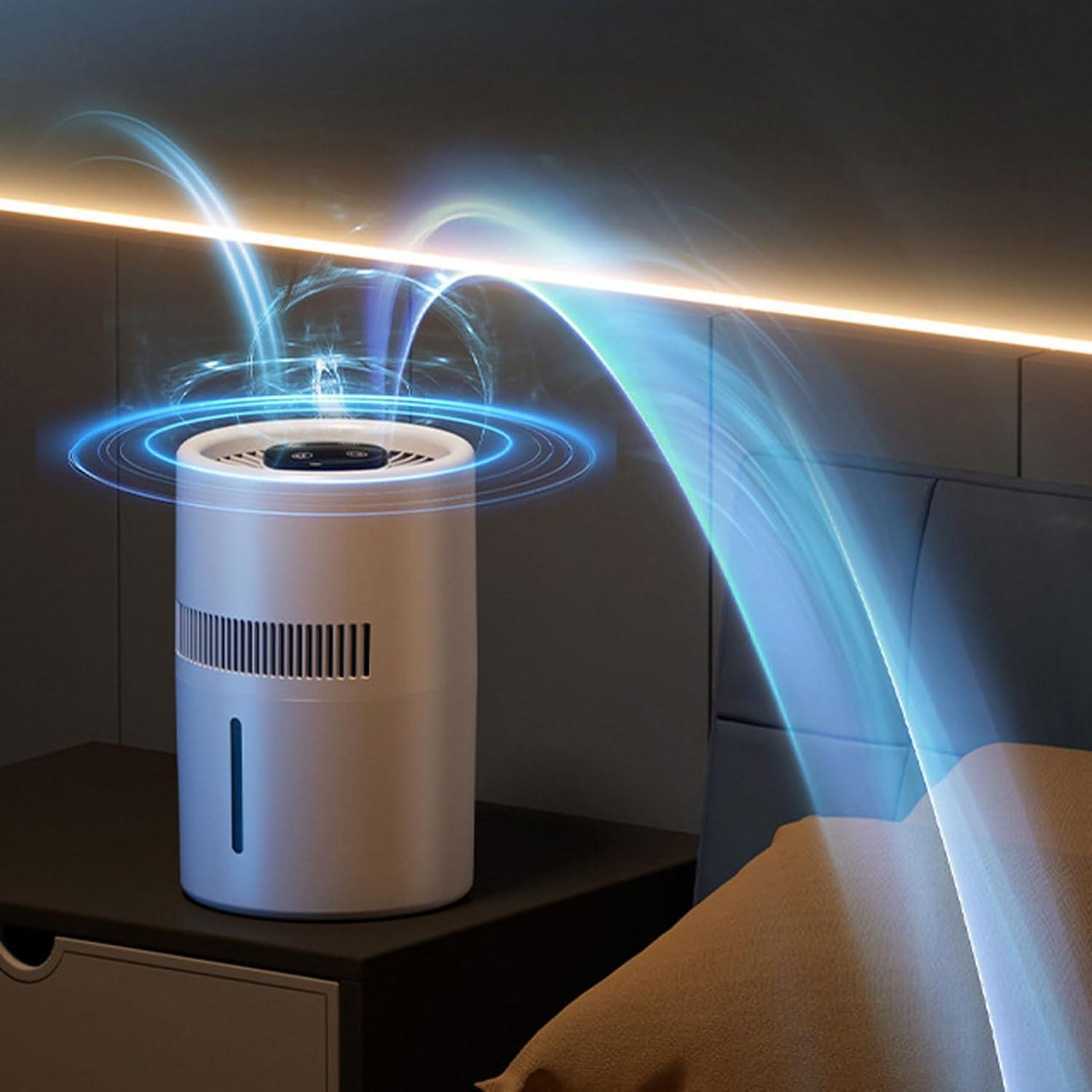 image:imagePurificateur Dair et Humidificateur 2 en 1 Fonctionnement Silencieux Rservoir Deau de 4 L Purificateur Dair de Bureau Double Fonction adapt aux Chambres Coucher