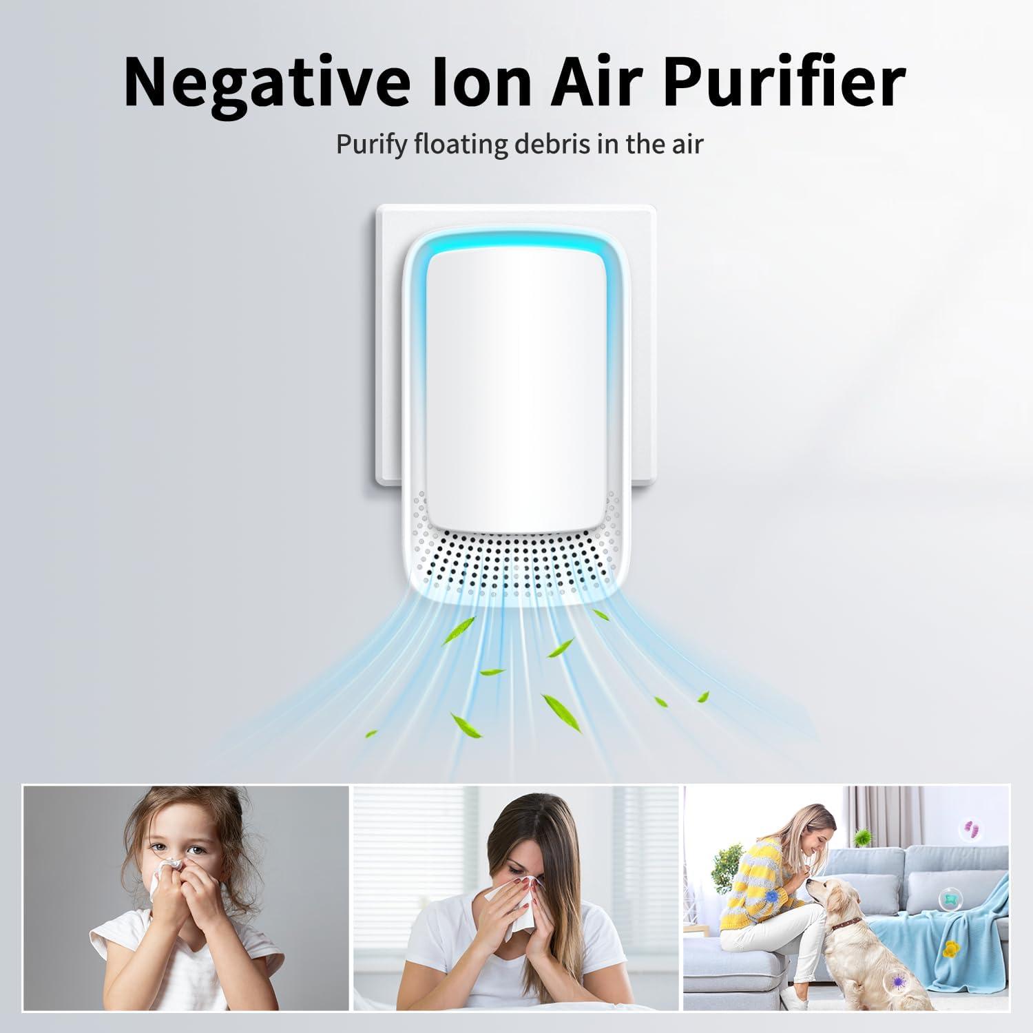 image:imagePurificateur dAir Dayear Mini Gnrateur dion Ngatif Plugin Negative Ion Purifier Purificateur Ioniseur dAir pour ChambreMaisonSalonChambre dAnimaux Purifier les Odeurs 1 Pcs