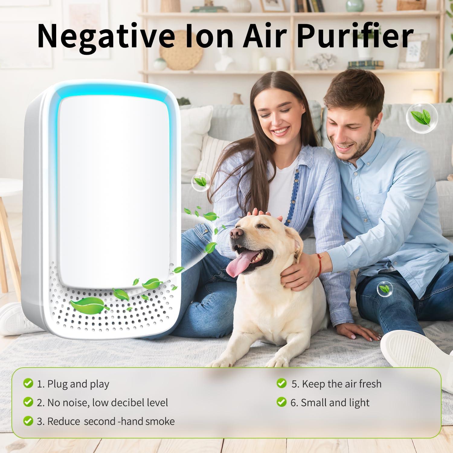 image:imagePurificateur dAir Dayear Mini Gnrateur dion Ngatif Plugin Negative Ion Purifier Purificateur Ioniseur dAir pour ChambreMaisonSalonChambre dAnimaux Purifier les Odeurs 1 Pcs