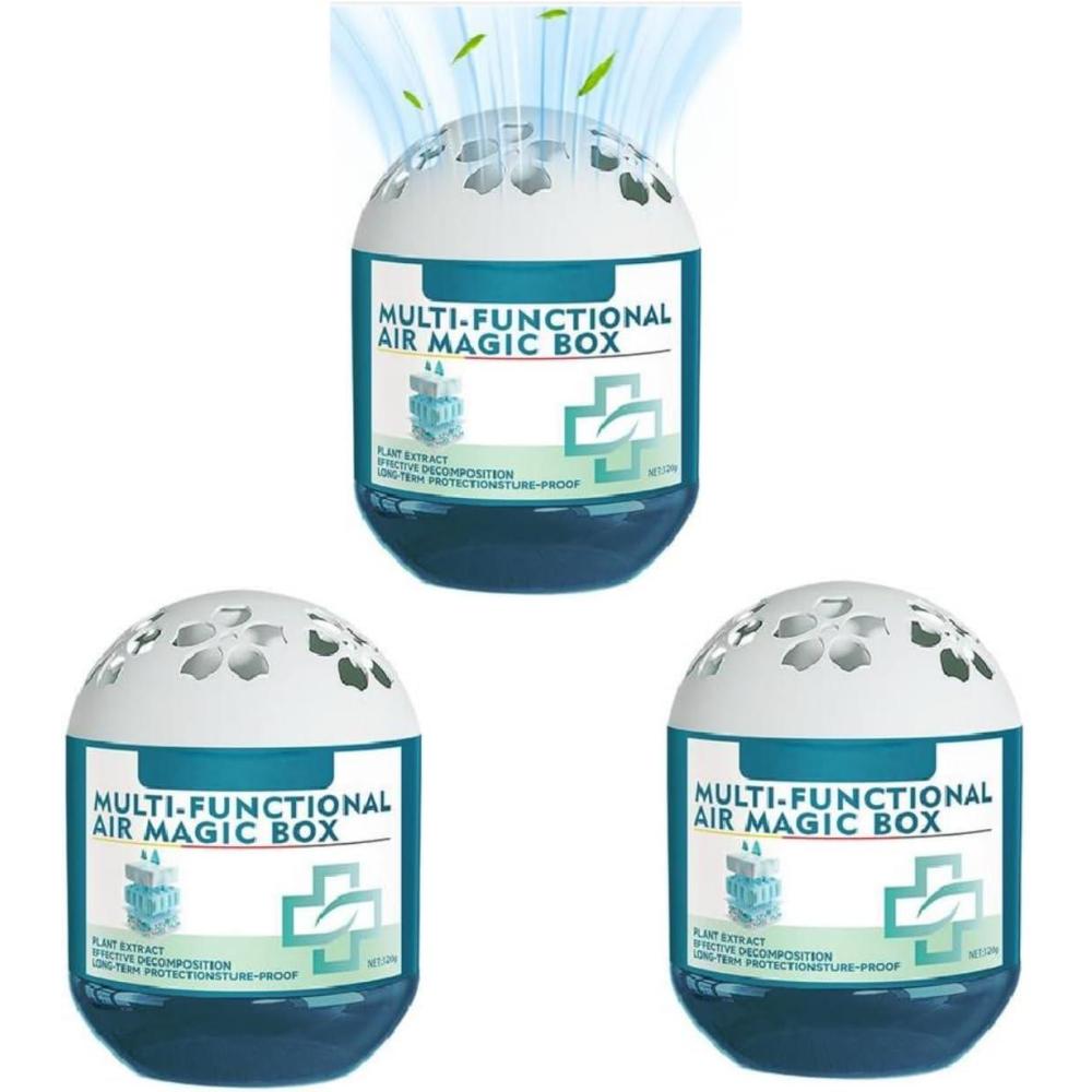 image:image3PCS Multifonctionnel Air Magic Box Dpoussirage Extrait De Nettoyant 120g Naturel Purificateur Dair Bote Pour Chambre Salon Cuisine Ppinire Zones Pour Animaux De Compagnie