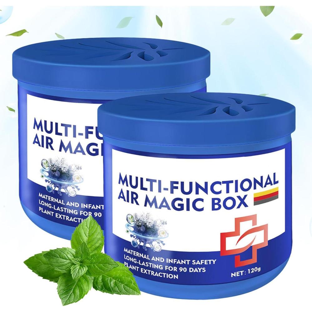image:imageAir Magic Box Bote de Purification AntiPoussireliminateur dOdeurs Naturel 2 Pices Purificateur dAir AntiPoussire pour Salon Bureau Cuisine Appartement et Maison