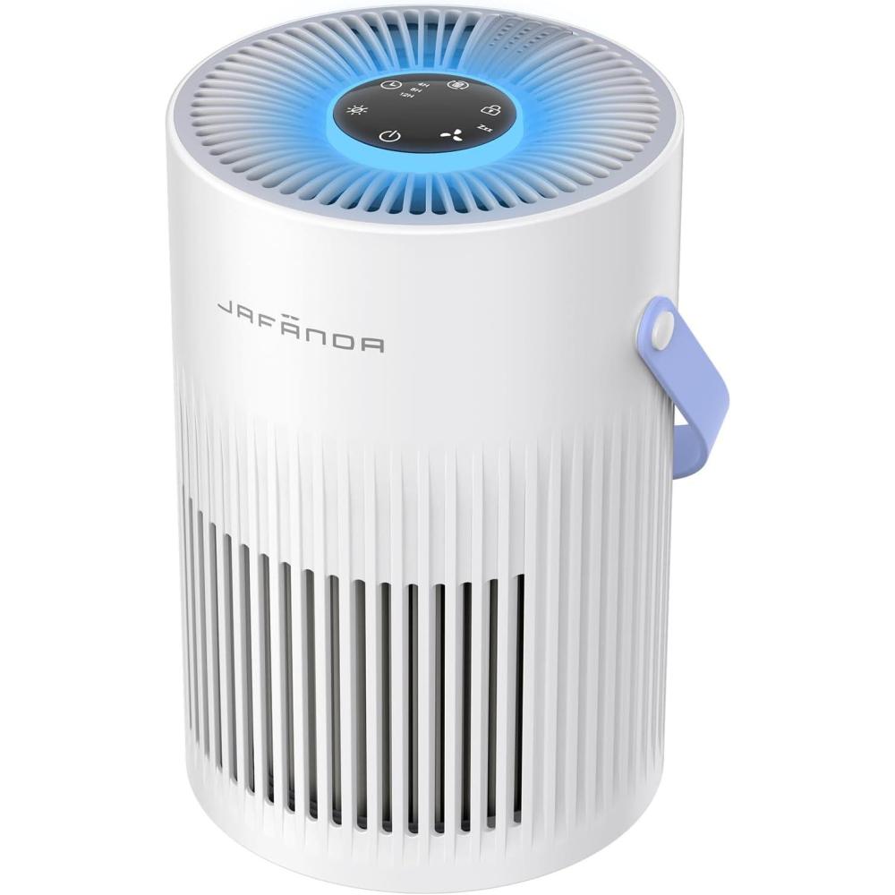 image:imageJafnda Purificateur dair pour allergies filtre HEPA purificateurs dair aromathrapie avec poigne pour maison et bureau purifie lair intrieur limine allergnes fume et les odeurs blancBlanc