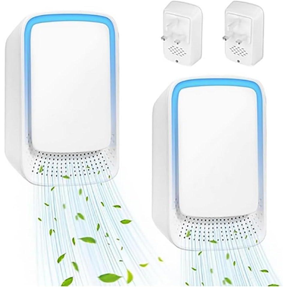 image:imageMini purificateur dair Portable Air Purifier Plugin Negative Ion Purifier 3 modes Purifier les Odeurs Filtre la Fume Odeurs pour ChambreMaisonSalon2 Pack