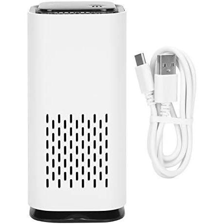 image:imageMini purificateur dair purificateur dair de fume pour la maison Ioniseur portable avec filtre HEPA Port USB 5V Assainisseur de charbon actif Fume pour voiture bureau table