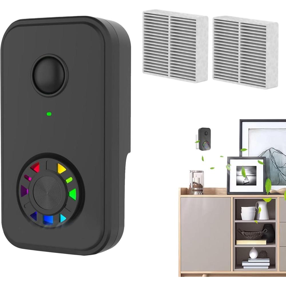 image:imagePurificateur Air Maison pour Animaux Ion Ngatif Ioniseur Purificateur AirRducteur de Pollen Odeurs Filtre Ioniseur Silencieux pour Garage Cuisine Voiture Animaux PourNoir
