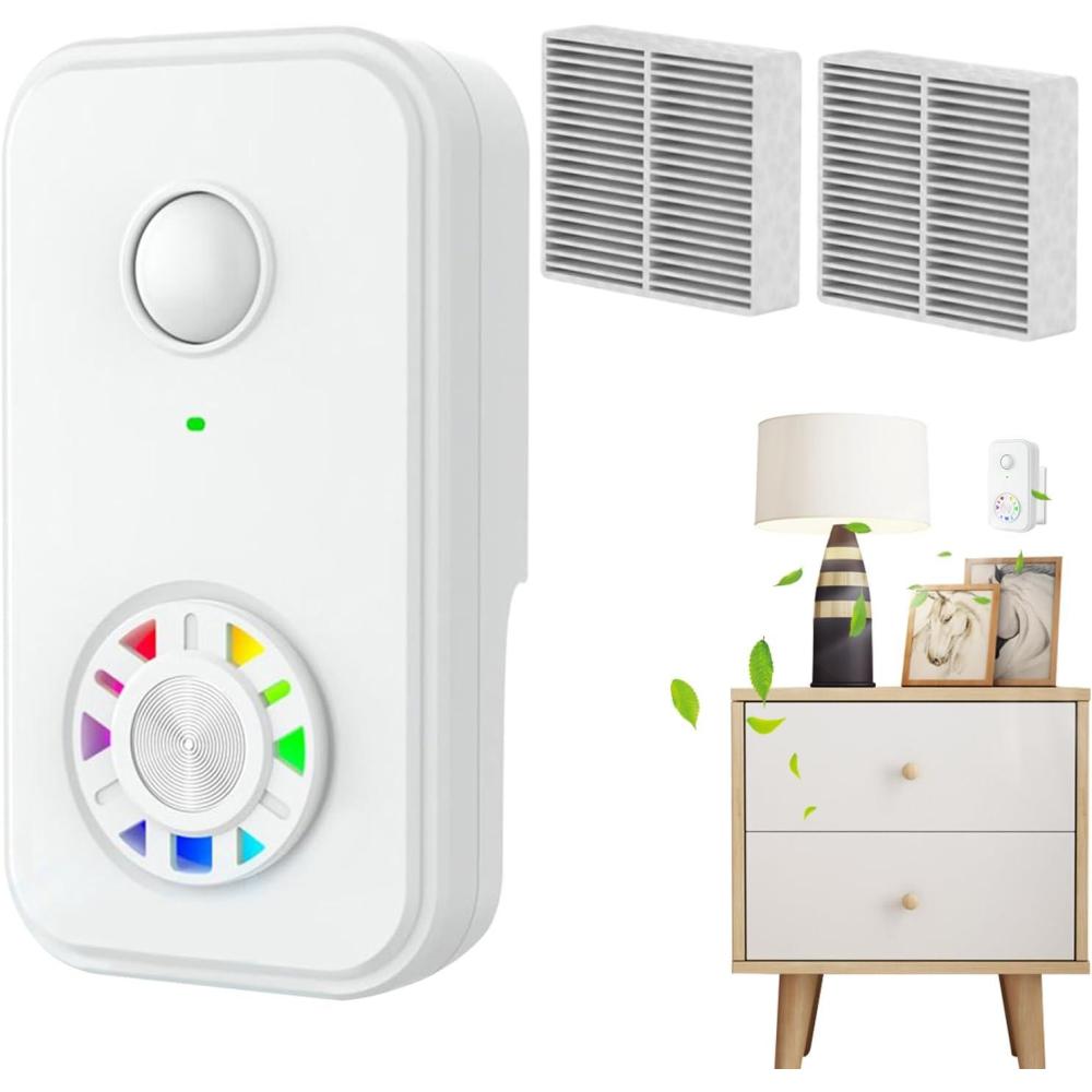 image:imagePurificateur Air Maison pour Animaux Ion Ngatif Ioniseur Purificateur AirRducteur de Pollen Odeurs Filtre Ioniseur Silencieux pour Garage Cuisine Voiture Animaux PourBlanc