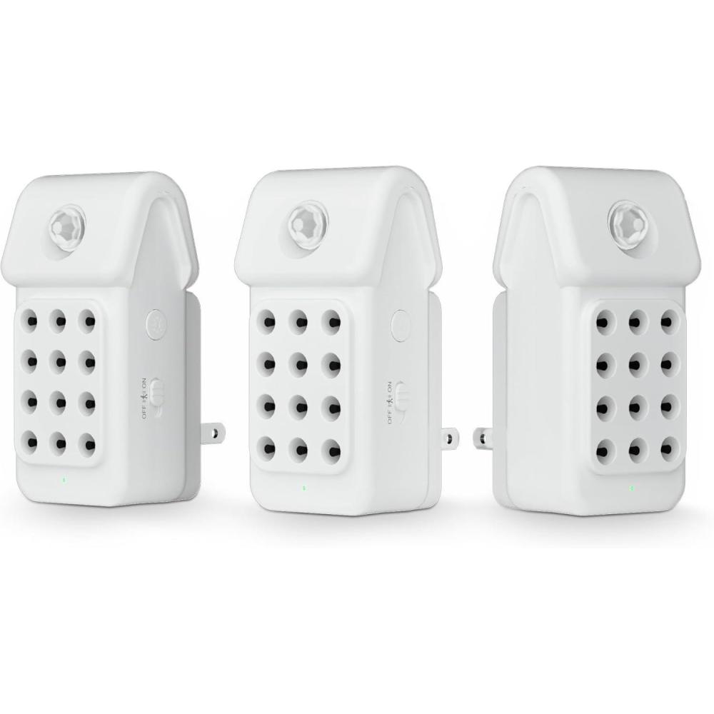 image:imagePurificateur dair allergique pour maison lot de 3 purificateurs dair pour chambre fumeurs avec 12 metteurs en fibre de carbone capteur de lumire de nuit 17 dB