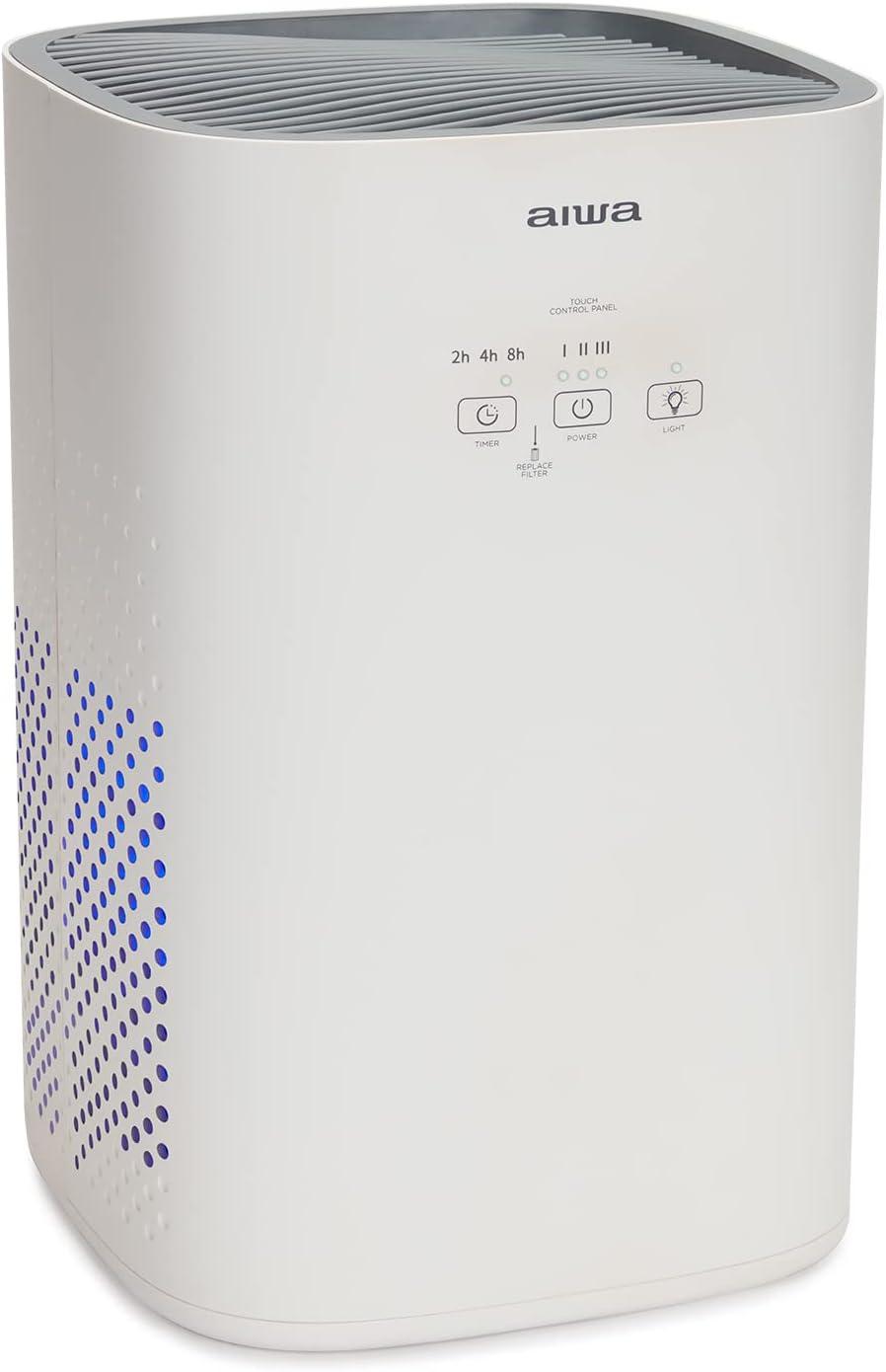 image:imageAIWA PA100 Purificateur dair avec ioniseur filtre 3 vitesses design compact fonction minuterie