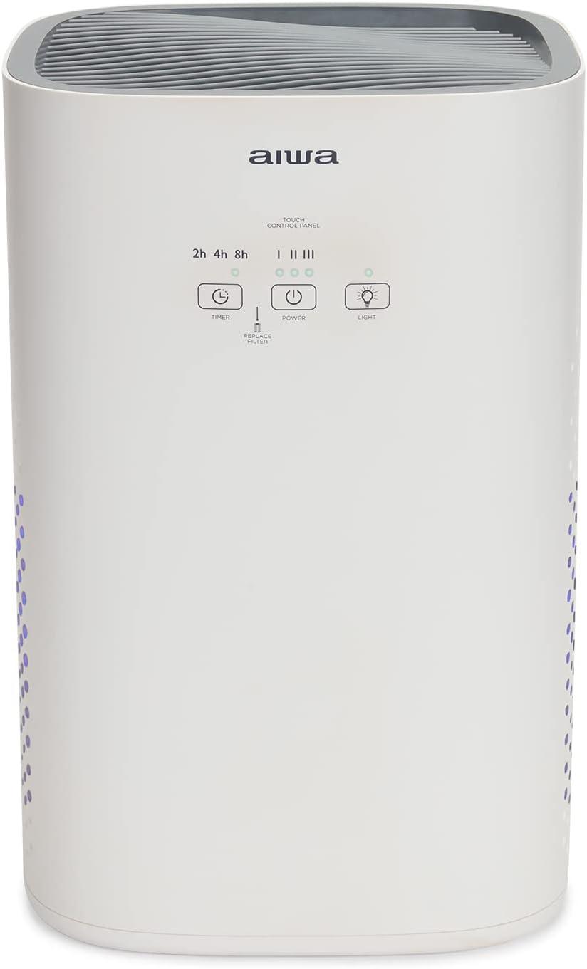 image:imageAIWA PA100 Purificateur dair avec ioniseur filtre 3 vitesses design compact fonction minuterie