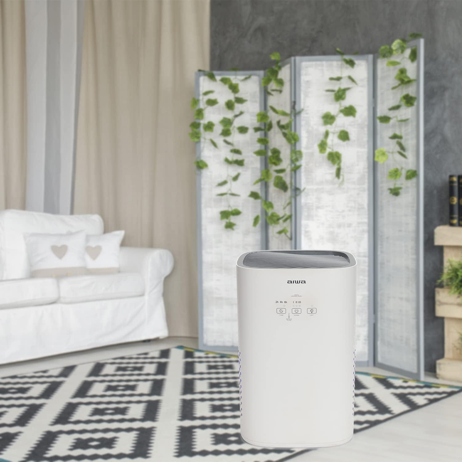 image:imageAIWA PA100 Purificateur dair avec ioniseur filtre 3 vitesses design compact fonction minuterie