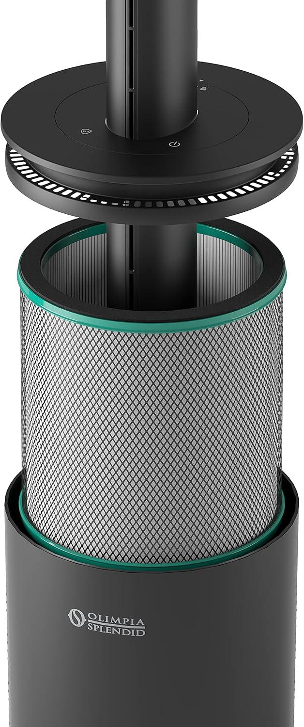 image:imageOlimpia Splendid 99276 Vertigo Purificateur 3 en 1 Purifie chauffe et ventile Trois tapes de filtration avec Hepa14 Lampe UV germicide WiFi intgre et commande vocale Tlcommande incluse