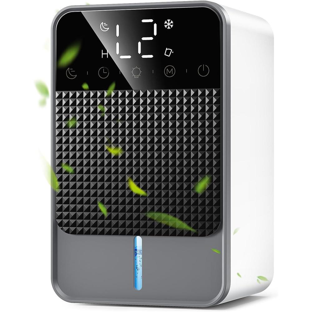 image:imageDeshumidificateur d Air 2000ML Dshumidificateur Electrique Silencieux avec Fonction Dgivrage Mode veille clairage 7 Couleurs et Minuterie 448H Pour Chambre Buanderie Salle de Bain 600ML24H560ML24h