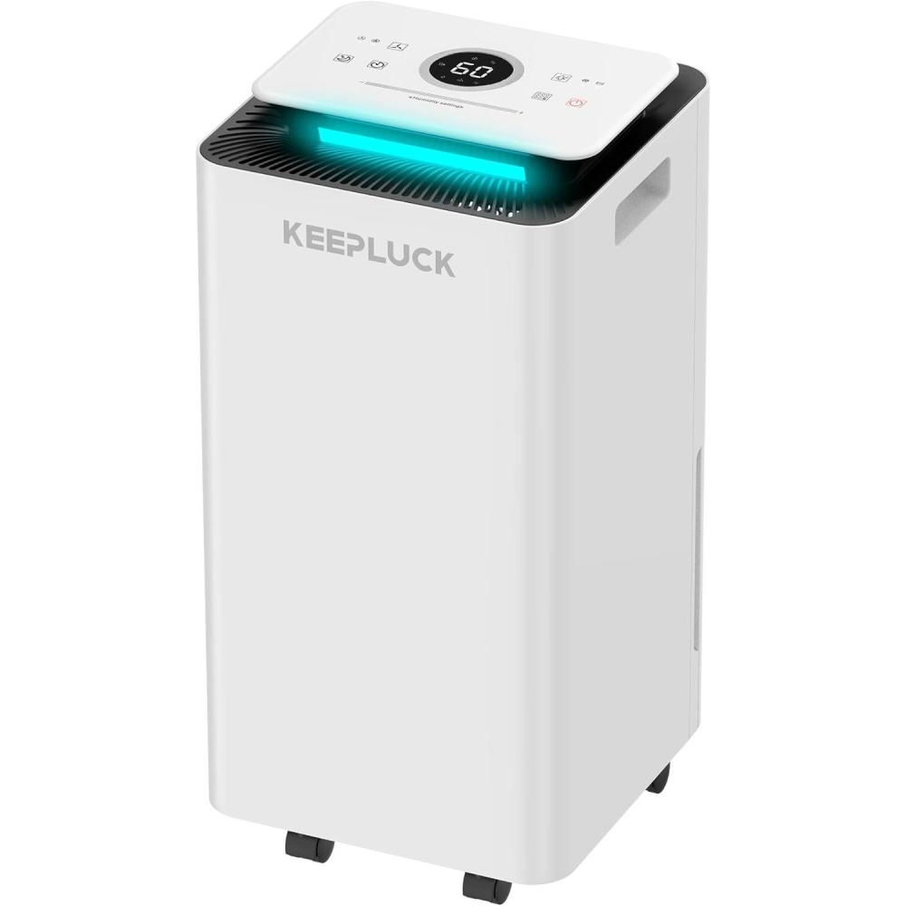 image:imageDshumidificateur 12L24H Idal pour 1824 m 4560 m Avec cran tactile ventilation rglable silencieux 42 dB tuyau de vidange de 1 M parfait pour la salle de bain et la chambreBlanc