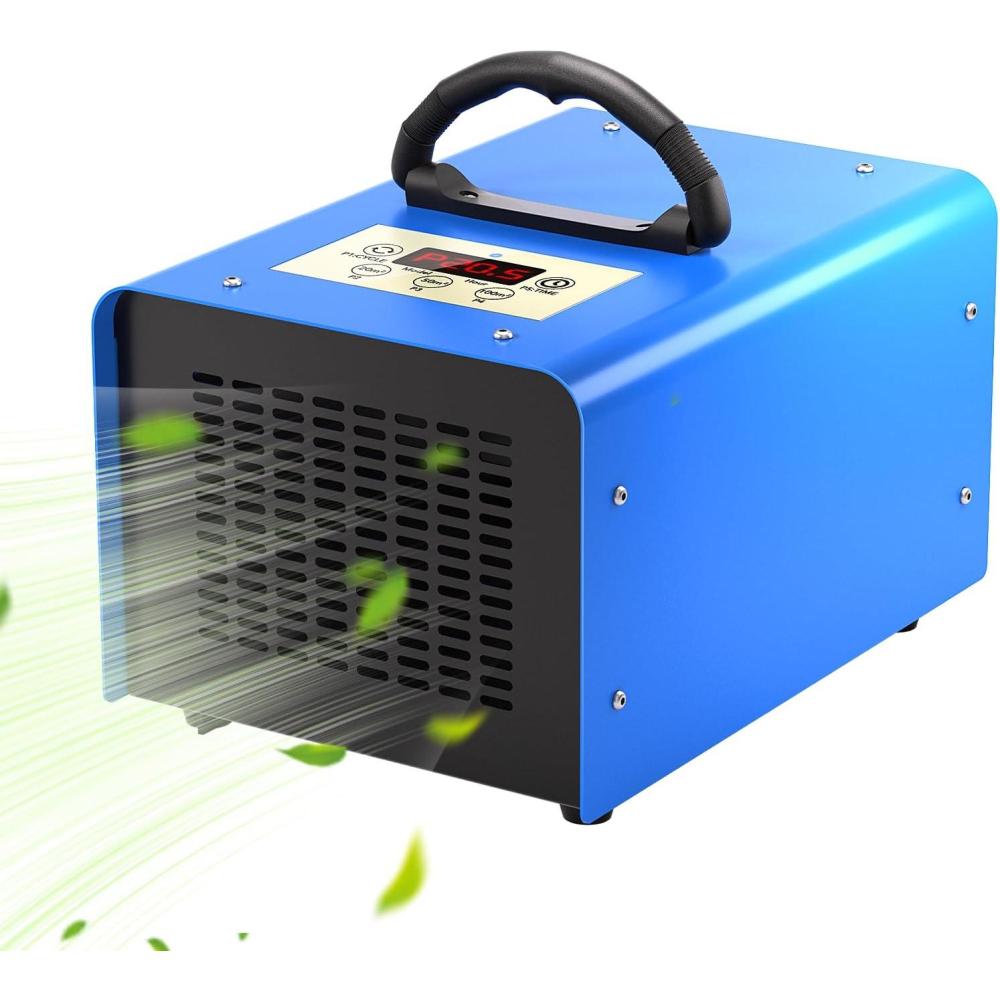 image:imageGnrateur dOzone Purificateur dAir pour 300 m FELLAT Commercial  lOzone Haute Capacit avec Minuterie pour Garage Htel Chambre Voitures Cuisine Animaux DomestiquesBleu Ciel