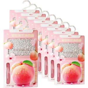 Absorbeur D&rsquo;humidité 9Pcs 100g, Déshumidificateur Penderie Suspensible avec parfum, Sac Granulés Asséchants,deshumidificateur d air anti moisissure, pour Armoire, Chambre, Salle de Bain(Rose-9)