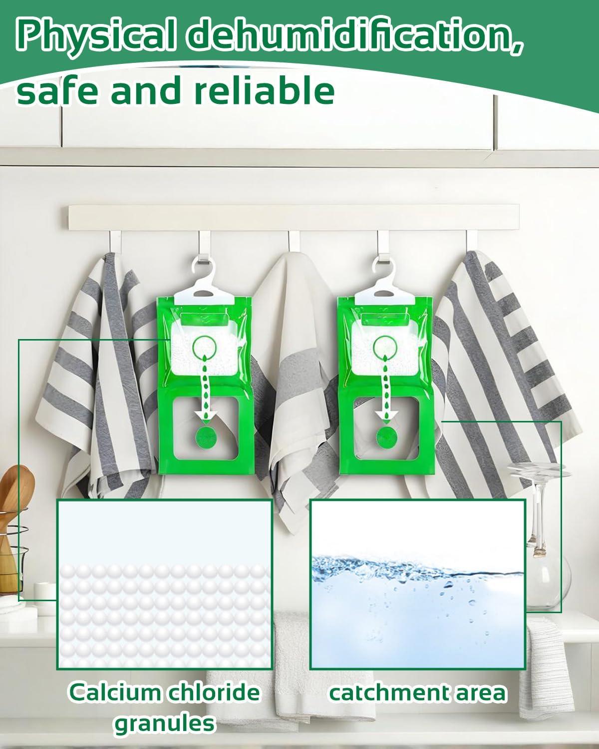 image:image10 Pcs sacs dshumidificateurs sacs dshumidificateurs suspendre absorbeurs dhumidit agents antihumidit pour armoires et placardsVert
